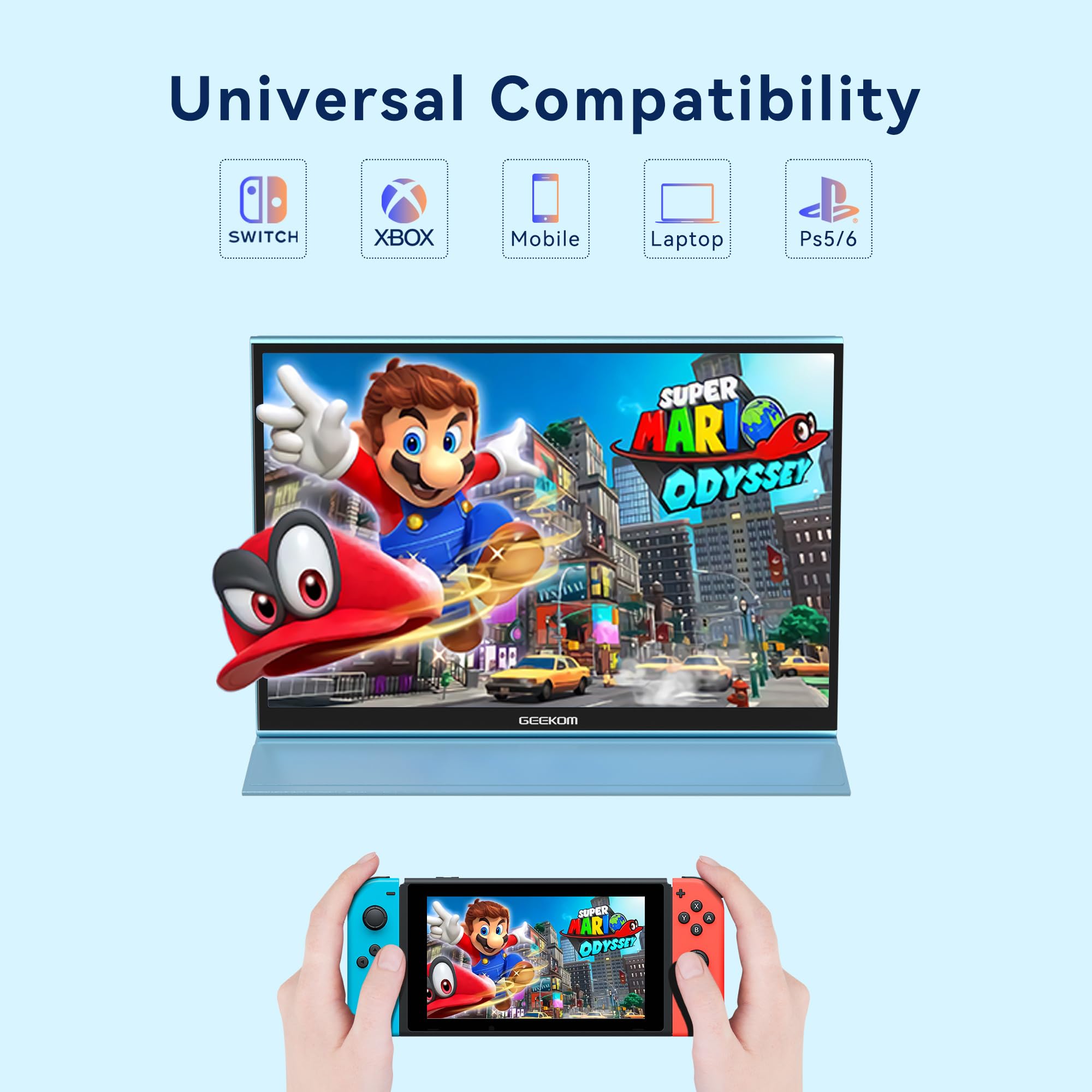 Amazon.co.jp: GEEKOM ポータブルモニター(2025)、16インチ 1200P FHD
